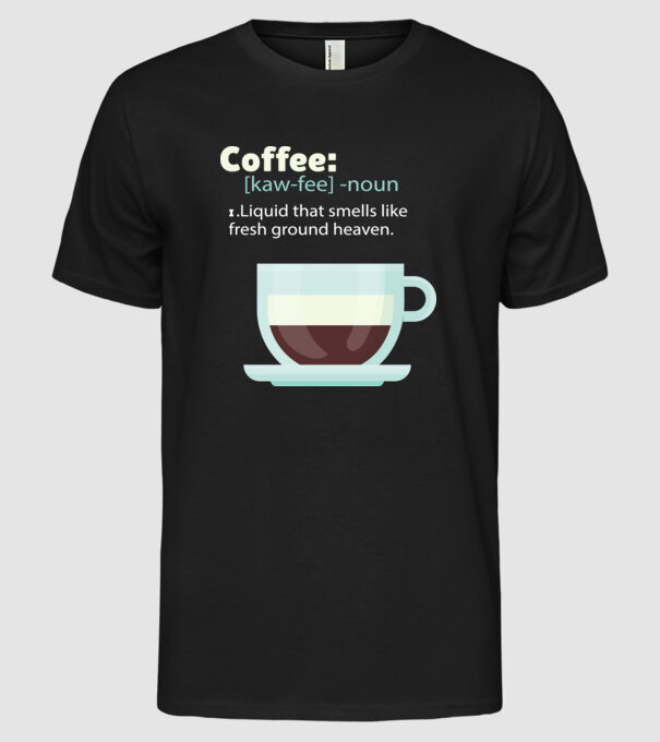 Definiție cafea model negru pe tricou