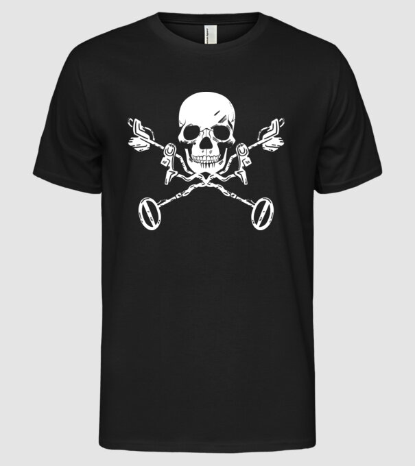 Craniu model negru pe tricou