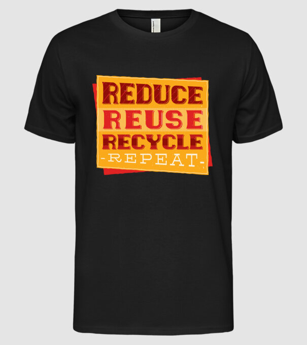 Protecția mediului model negru pe tricou