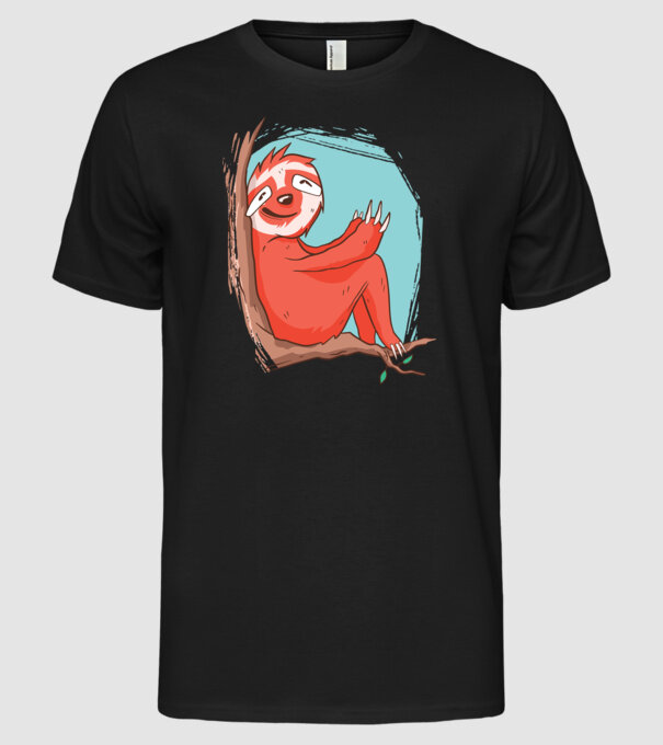 Leneș model negru pe tricou