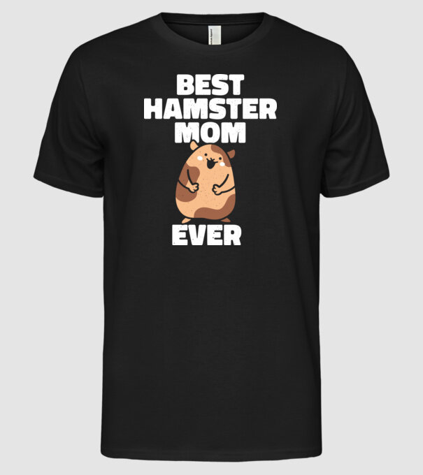 Cea mai bună mamă Hamster model negru pe tricou