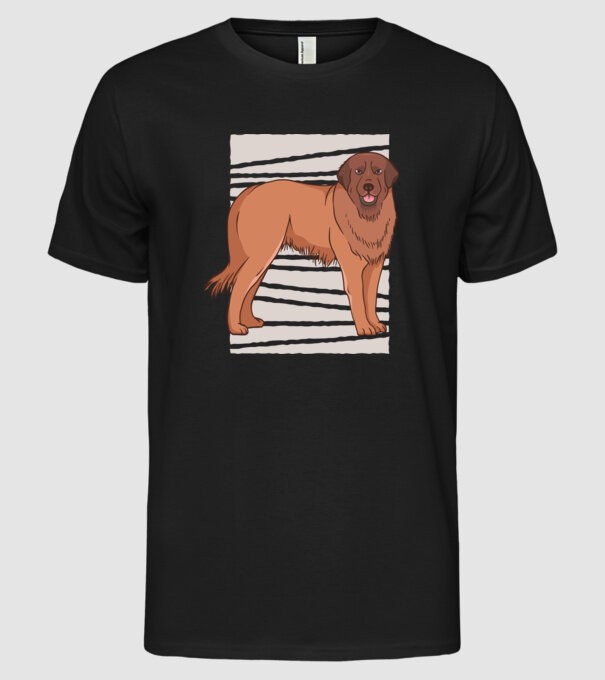 Câine ciobănesc Leonberg model negru pe tricou