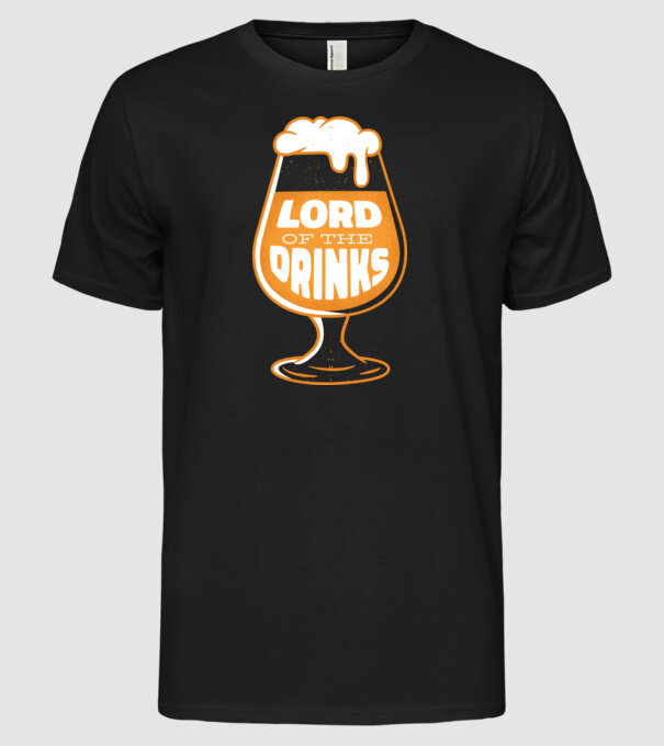 Lord of the Drinks Bere model negru pe tricou