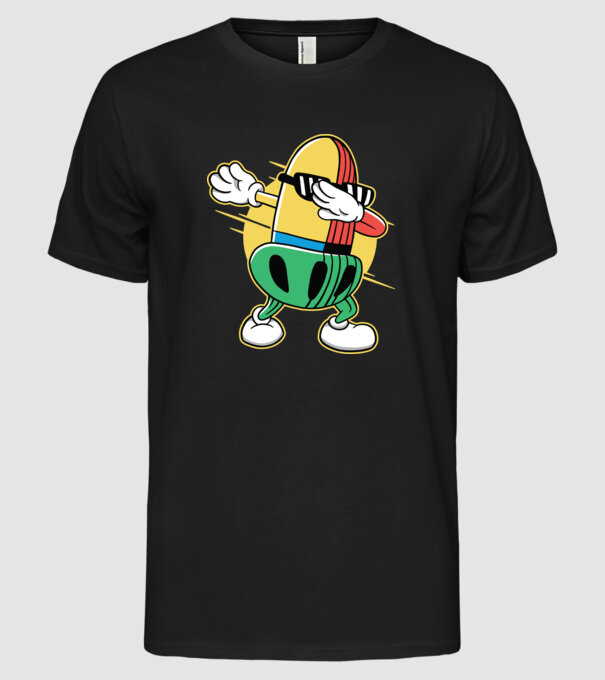 Ghindă DAB cărți de joc maghiare model negru pe tricou