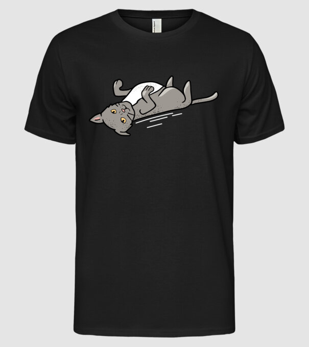 Pisică Cool model negru pe tricou