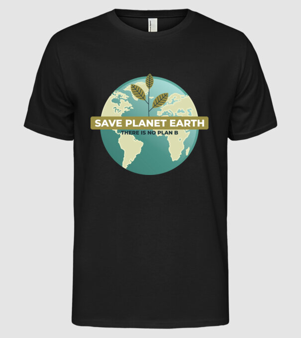 Să salvăm Pământul, nu există o altă planetă model negru pe tricou