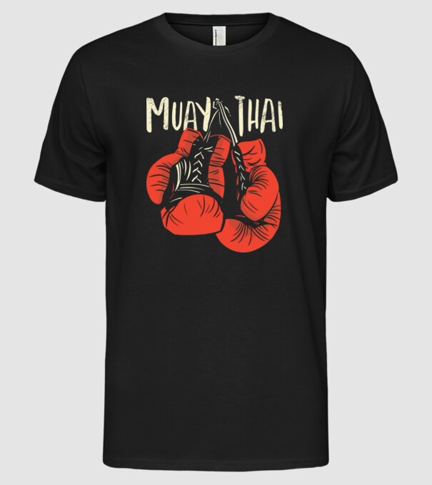 Muay Thai model negru pe tricou