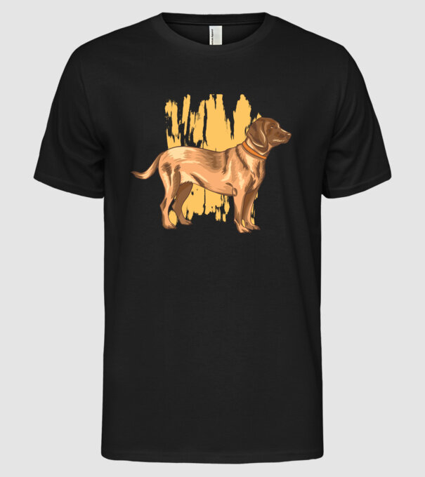 Câine de vânătoare german model negru pe tricou