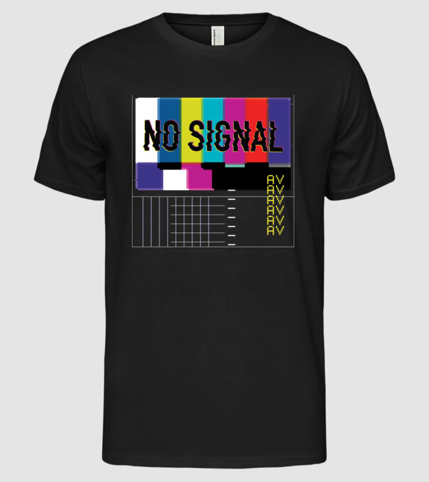 No Signal TV Eroare de transmisie model negru pe tricou