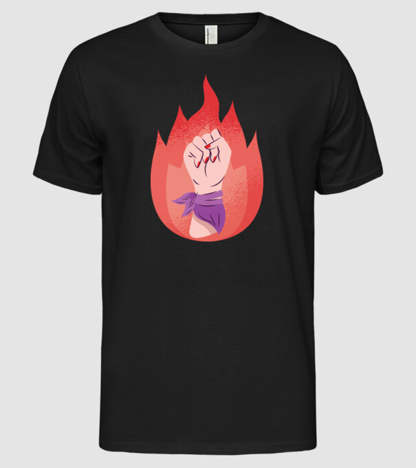 Egalitatea femeilor Ziua femeii model negru pe tricou