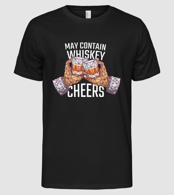 Poate conține urme de whisky model negru pe tricou