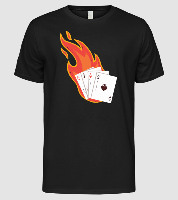 Poker model negru pe tricou