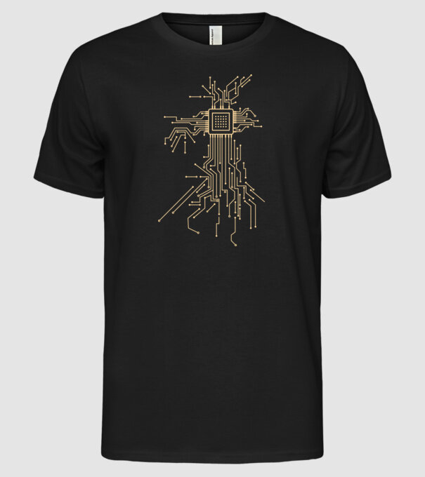 Procesor model negru pe tricou