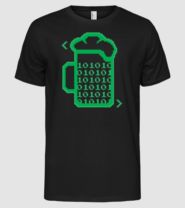 Bere Programator model negru pe tricou