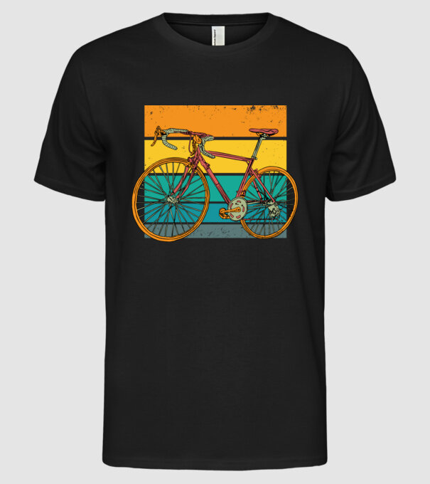 Bicicletă Retro model negru pe tricou