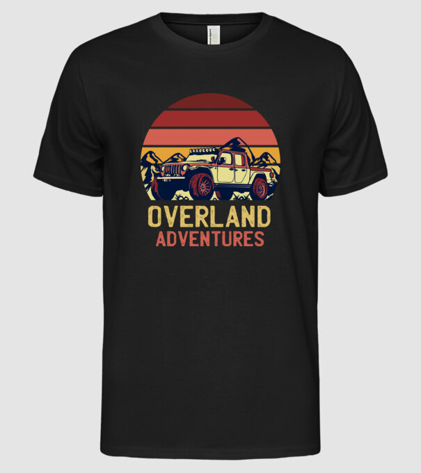 Jeep Retro model negru pe tricou