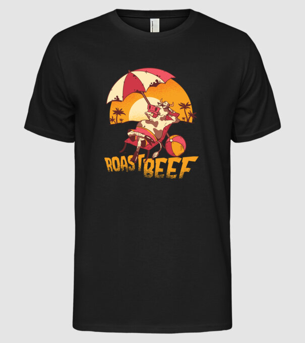Friptură de vită - Roast Beef model negru pe tricou