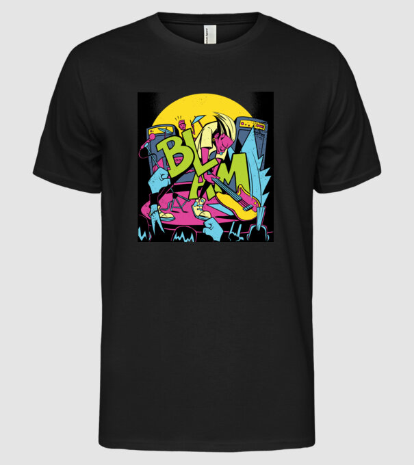 Star rock model negru pe tricou