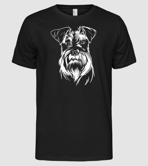 Cap Schnauzer model negru pe tricou