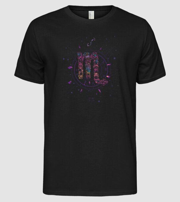 Scorpio Zodiac model negru pe tricou