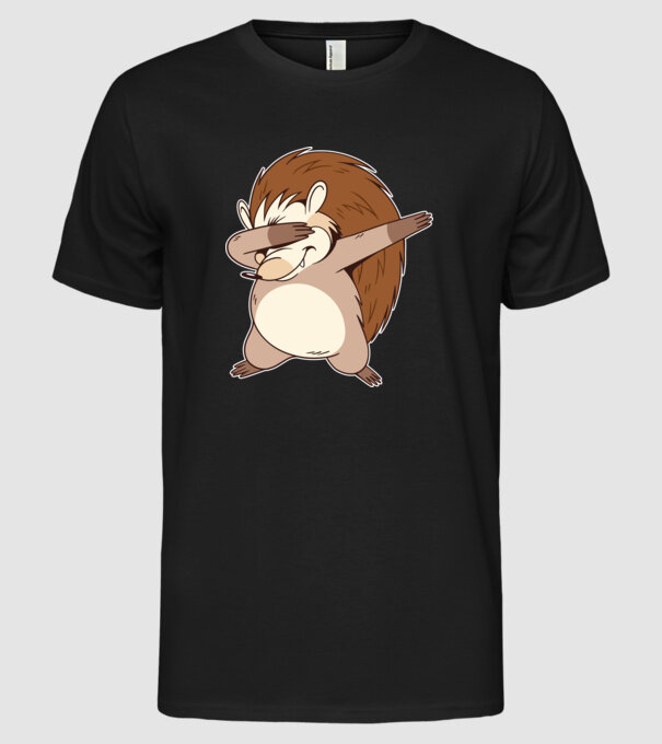 Arici DAB model negru pe tricou