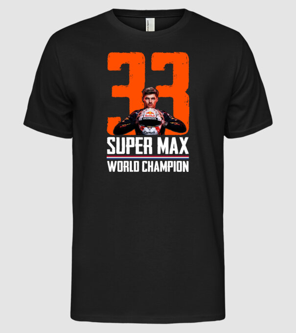 Super Max Formula 1 World Champion model negru pe tricou