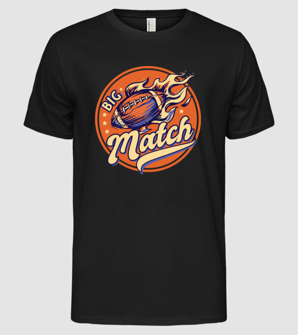 Superbowl meci de fotbal american model negru pe tricou