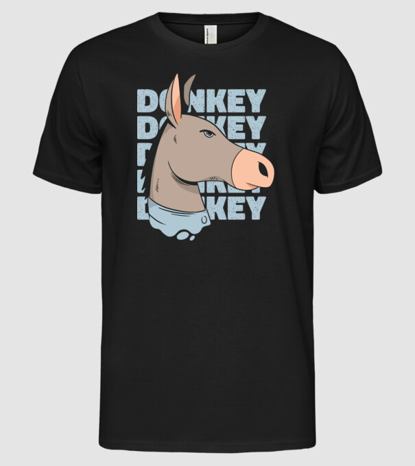 Măgar model negru pe tricou