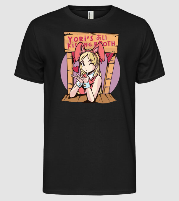 Anime îndrăgostit model negru pe tricou