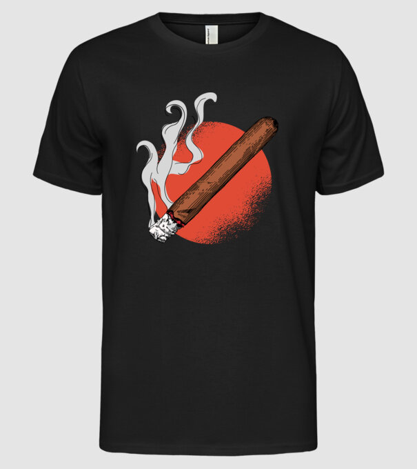 Trabuc model negru pe tricou