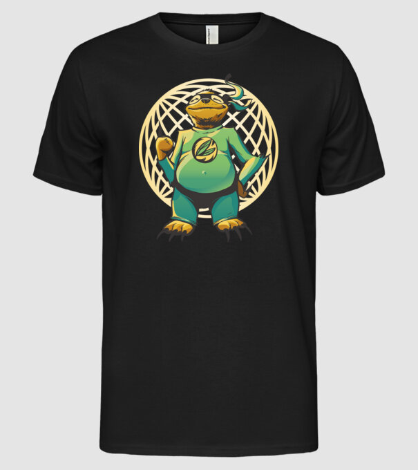 Leneș Super model negru pe tricou