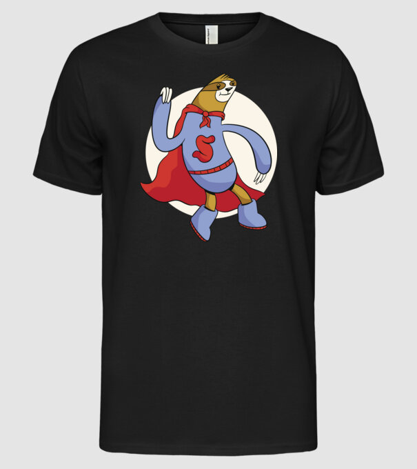 Leneș supererou model negru pe tricou