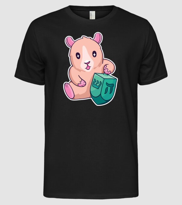 Porcușor de Guineea model negru pe tricou