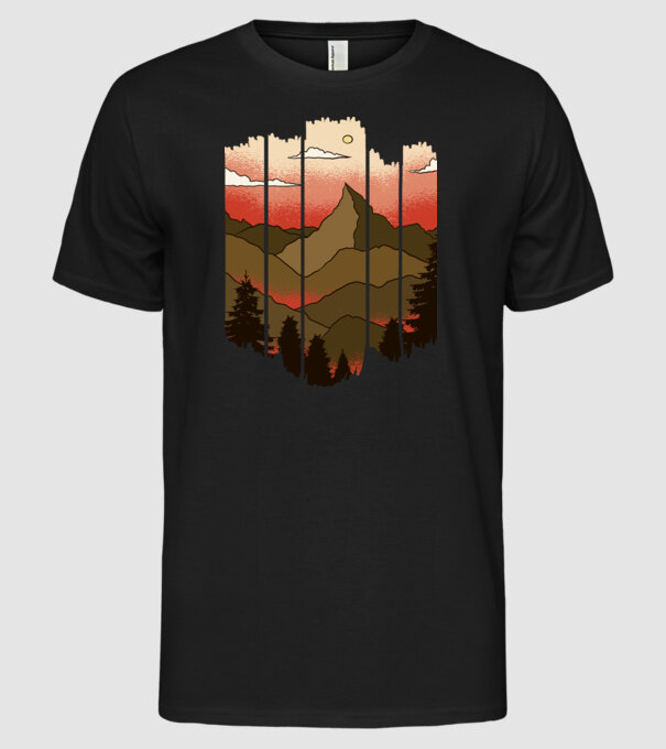 Imagine natură model negru pe tricou