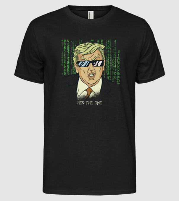 Trump Mátrix model negru pe tricou