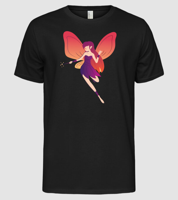 Magia zânelor model negru pe tricou