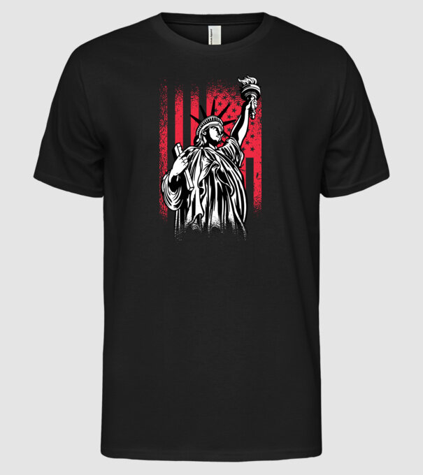 SUA Statuia Libertății model negru pe tricou