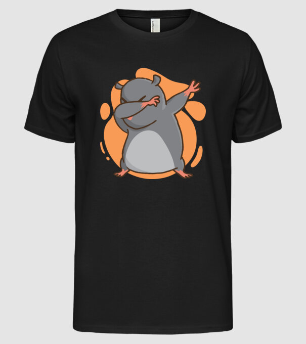 Cârtiță DAB model negru pe tricou
