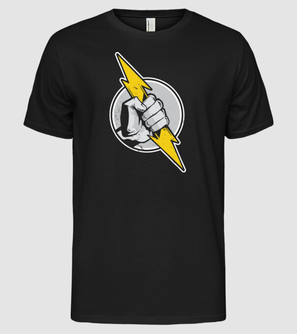 Tricou Electrician model negru pe tricou