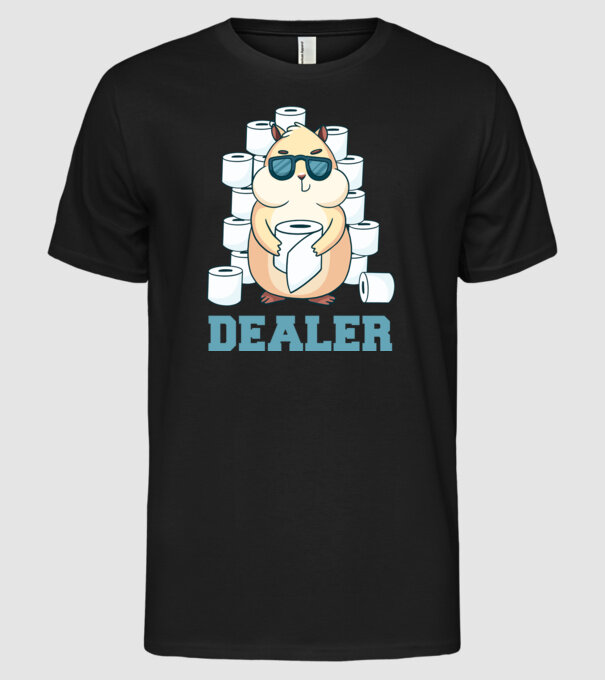Dealer model negru pe tricou