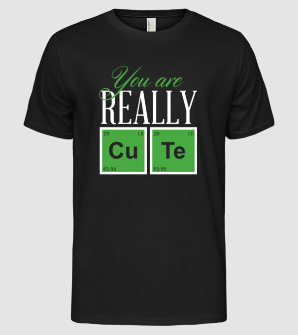 You are really cute model negru pe tricou