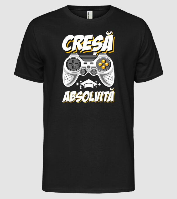 Gameri şcoală Creșă model negru pe tricou