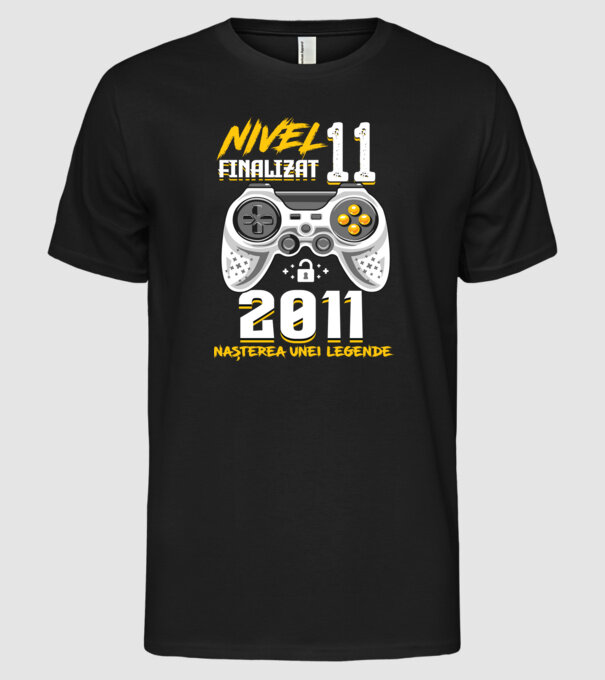 Nivel 11 finalizat. 2011 nașterea unei legende model negru pe tricou