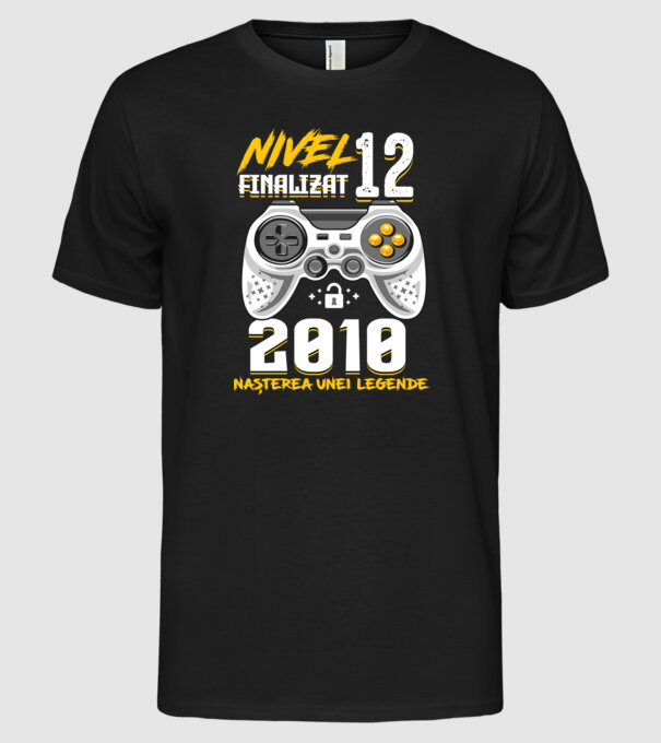 Nivel 12 finalizat. 2010 nașterea unei legende model negru pe tricou