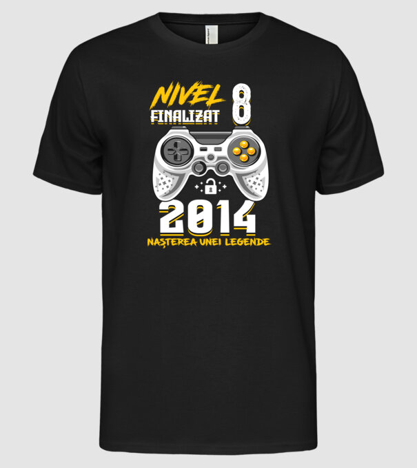 Nivel 8 finalizat. 2014 nașterea unei legende model negru pe tricou