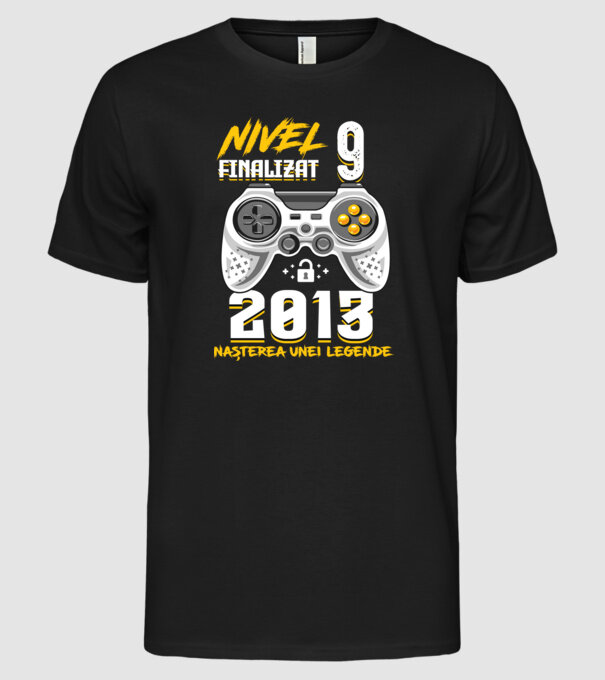 Nivel 9 finalizat. 2013 nașterea unei legende model negru pe tricou