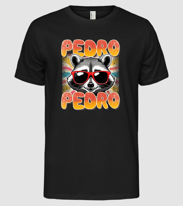 Pedro Pedro groovy retro model negru pe tricou