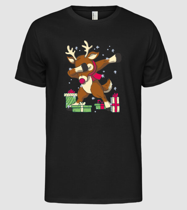 Rudolph DAB model negru pe tricou