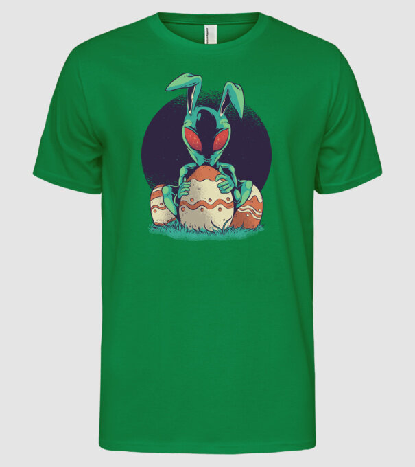 Paște Alien model verde pe tricou