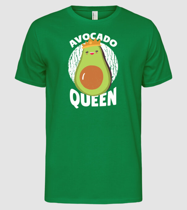Avocado Queen Regina Avocado model verde pe tricou